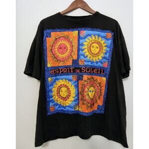 Vintage 1980s Art by Design Zone T-Shirt Esprit de Soleil Single Stitch SZ OSFM